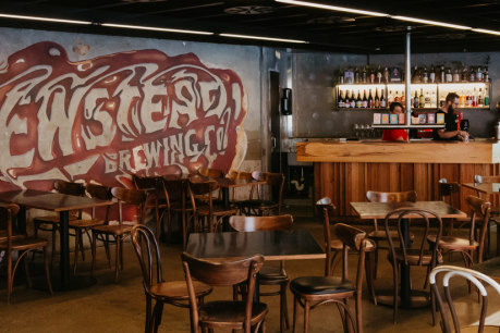 Newstead Brewing’s tasting room, where beer gets the cellar-door treatment