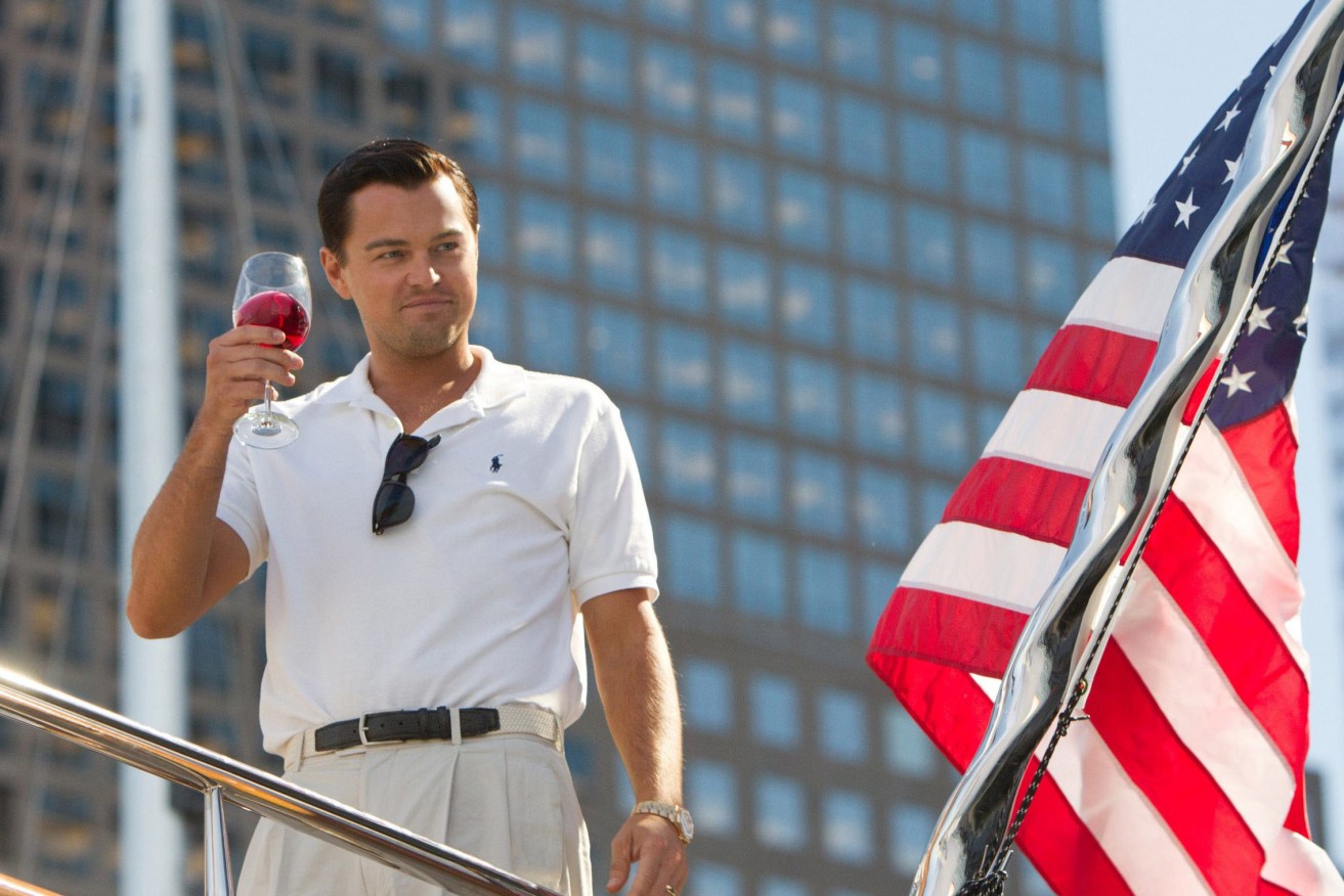 Leonardo di Caprio plays Jordan Belfort in hit movie The Wolf of Wall Street. Now the real Belfort is trying to sell himself in Australia. (AP Photo/Paramount Pictures and Red Granite Pictures, Mary Cybulski)