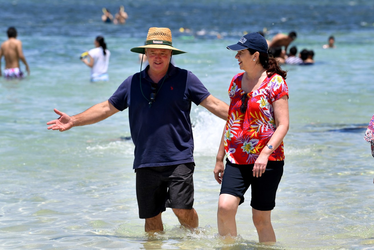 Premier Annastacia Palaszczuk has promised to upgrade the Gold Coast desalination plan and build a second facility under the government's new water plan (AAP Image/Darren England) 