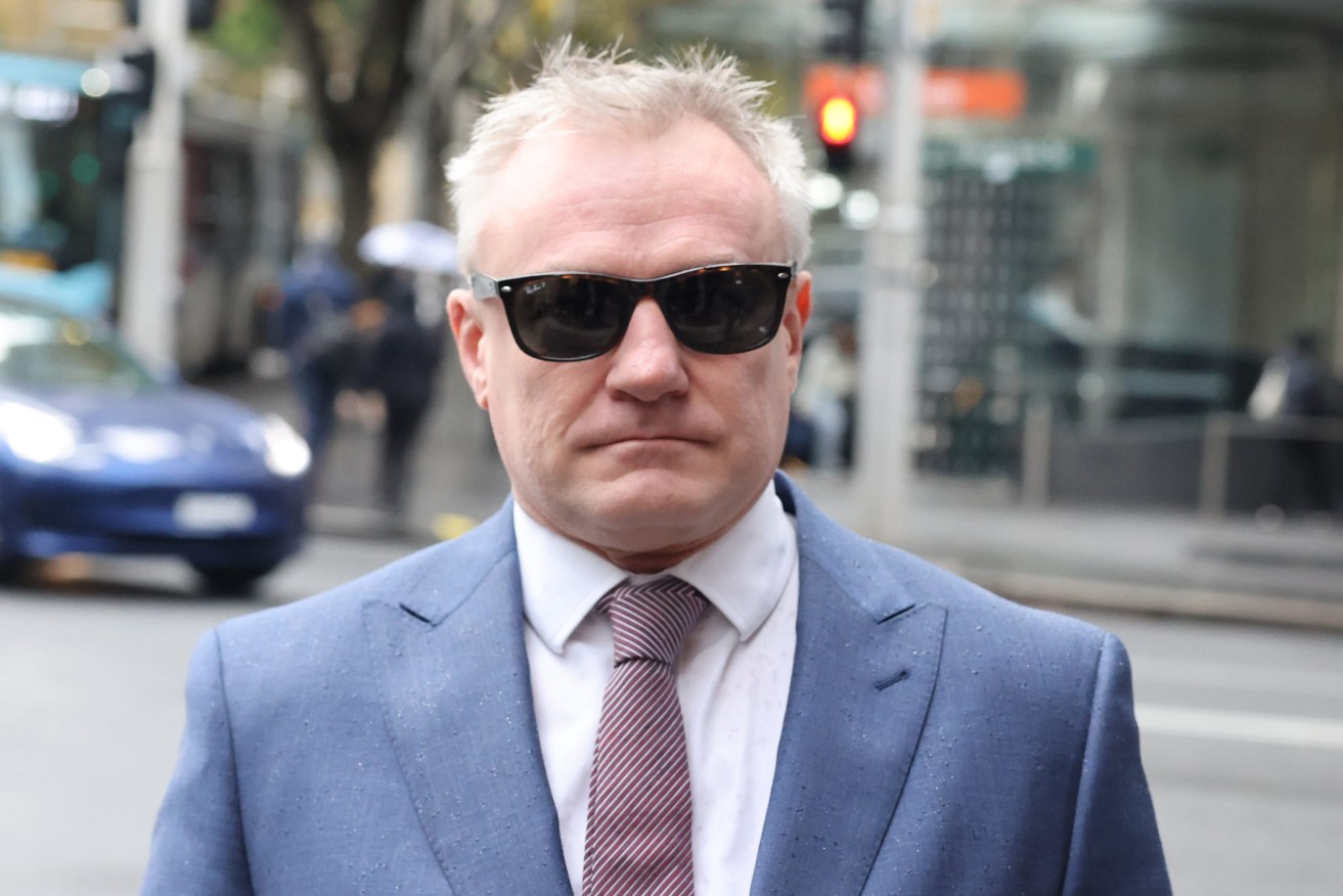 Rugby League journalist and TV presenter Paul Kent arrives at the Downing Centre Local Court in Sydney, Wednesday, May 17, 2023. (AAP Image/Jenny Evans) 