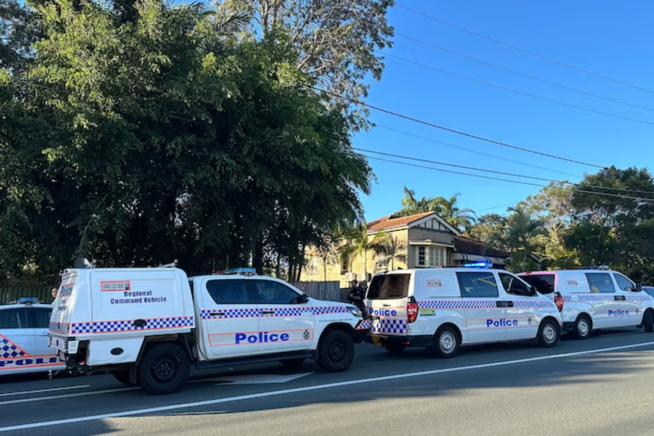 Neighbours said they heard multiple gunshots in the Brisbane suburb of Grange.(ABC News: Scout Wallen)