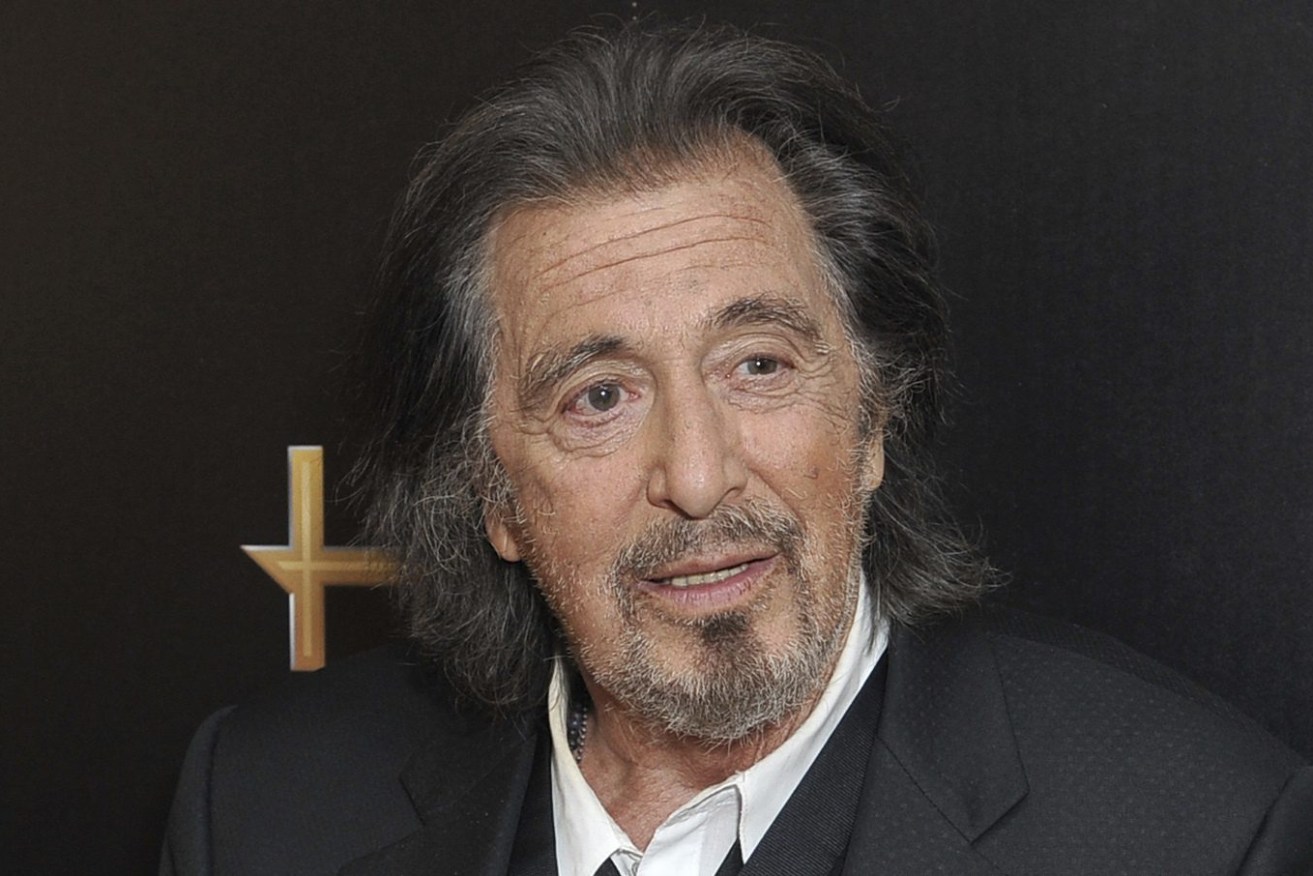 Al Pacino, winner of the Hollywood supporting actor award for "The Irishman," poses backstage at the 23rd annual Hollywood Film Awards. Pacino has just become a father at the age of 83. (Photo by Richard Shotwell/Invision/AP, File)