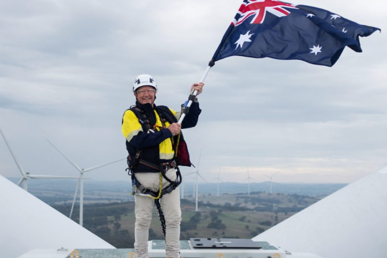 Andrew Forrest at the opening of the Bargo wind farm in NSW (Photo: Tattarang)