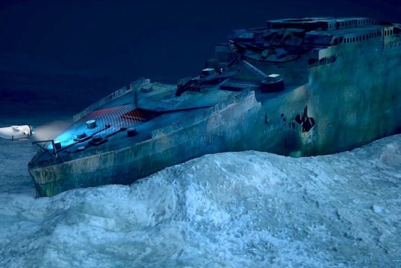 There are fears that five members of a deep ocean expedition to view the Titanic may have perished. (Image: OceanGate Expeditions).