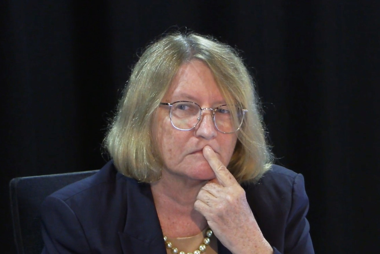  Commissioner Catherine Holmes during the Royal Commission into the Robodebt Scheme. (AAP Image/Supplied by the Royal Commission into the Robodebt Scheme) 