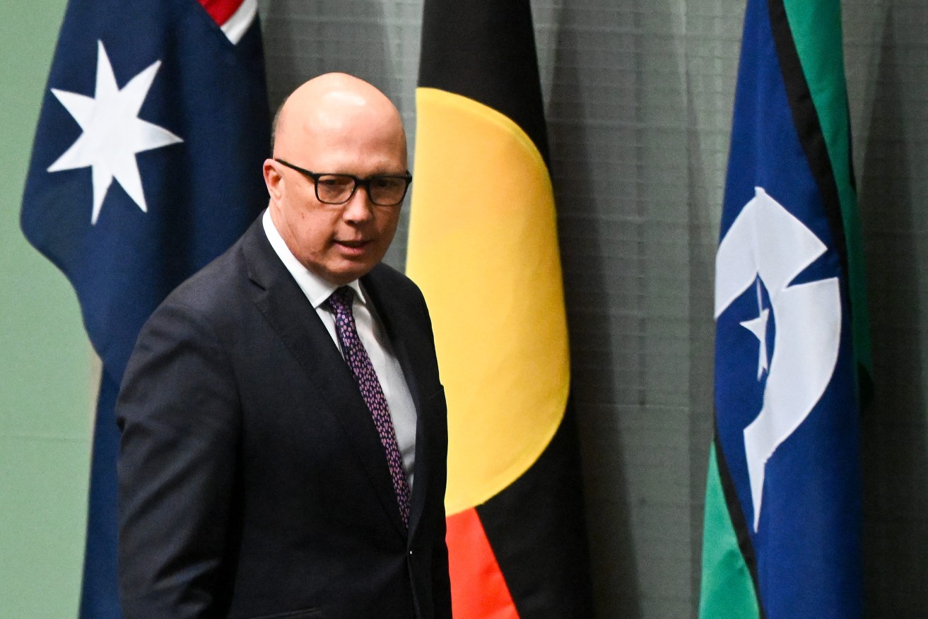 Australian Opposition Leader Peter Dutton. (AAP Image/Lukas Coch) 
