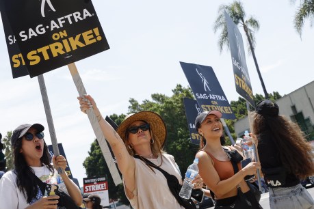 Stars come out for pay: Duff, Bacon join LA picket lines