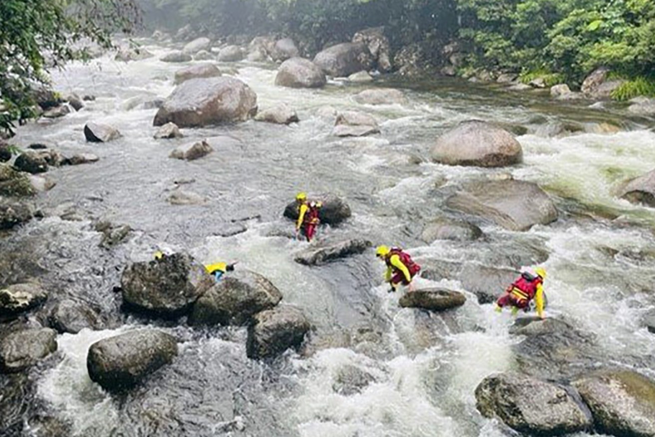 Å search operation for a 54-year-old woman missing since the afternoon of Friday January 6 at Mossman Gorge. (AAP Image/Supplied by Queensland Police)
