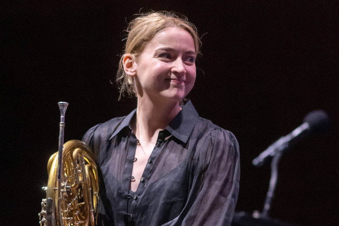 Best of British: French Horn player Katy Woolley made it all the way from the UK to Townsville for the festival (Image: Andrew Rankin)