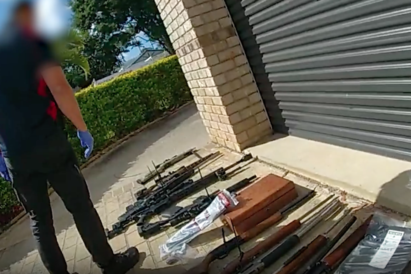 Weapons discovered by police in raids last week in Queensland (images QPS)