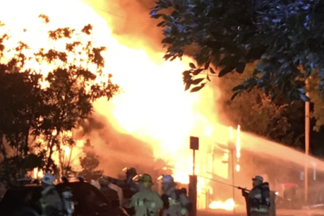 Four homes lost, street evacuated but no-one hurt in Brisbane inner-city inferno