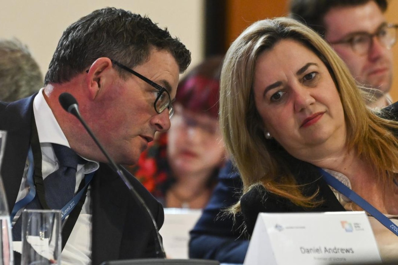 Queensland Premier Annastacia Palaszczuk and her Victorian counterpart Daniel Andrews have both suffered blows in the latest opinion polls. (Image: AAP)