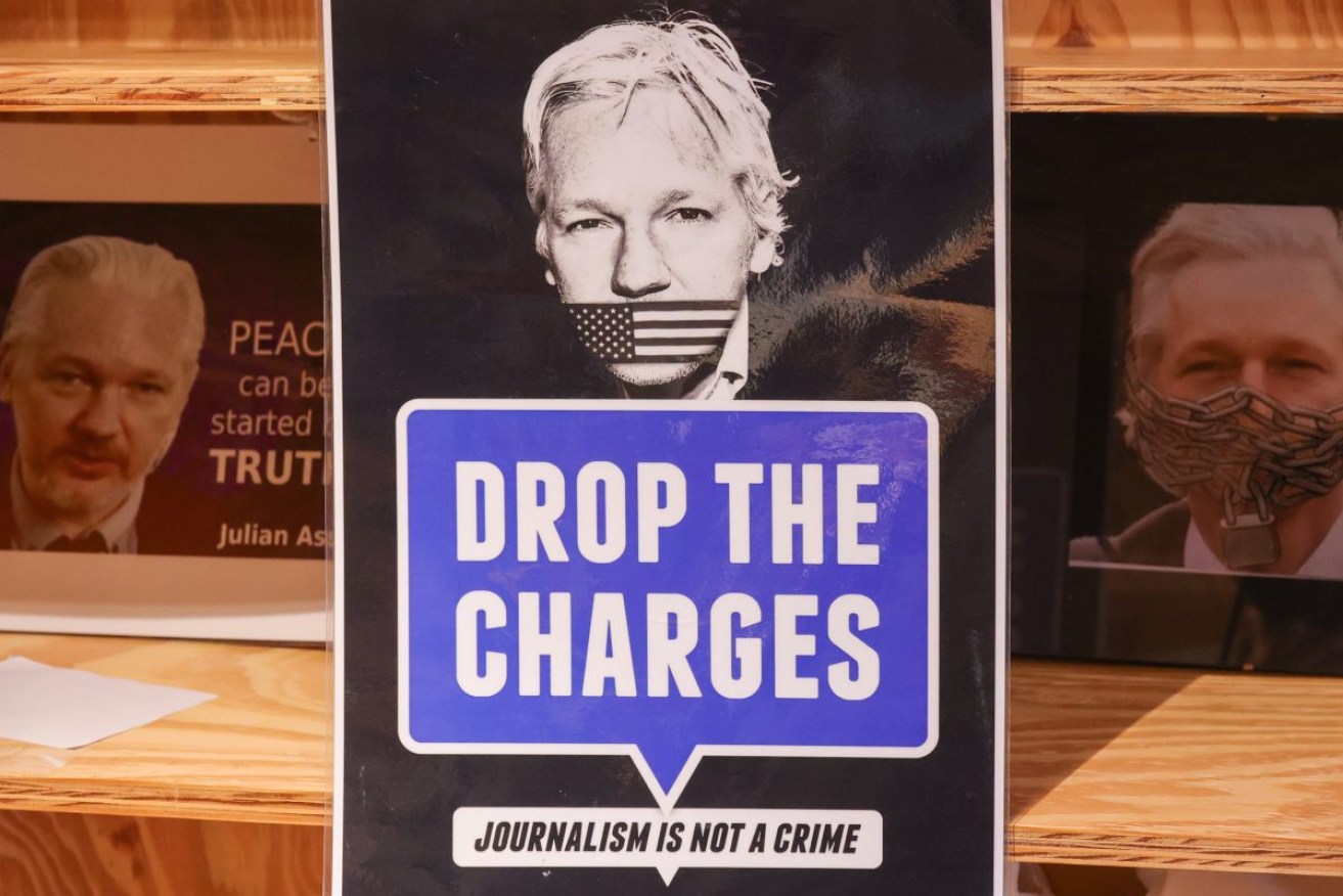  Julian Assange is in his fourth year of imprisonment in Britain whilst the US government tries to extradite him to face charges of espionage.  EPA/OLIVIER MATTHYS