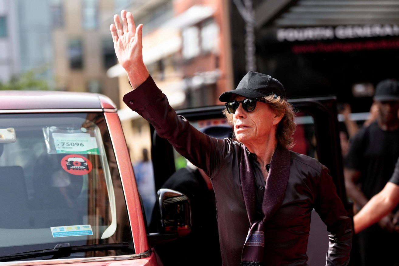 Mick Jagger arrives at the Rolling Stones Hackney Diamonds launch event on Wednesday, Sept. 6, 2023 in London. (Scott Garfitt/Invision/AP)
