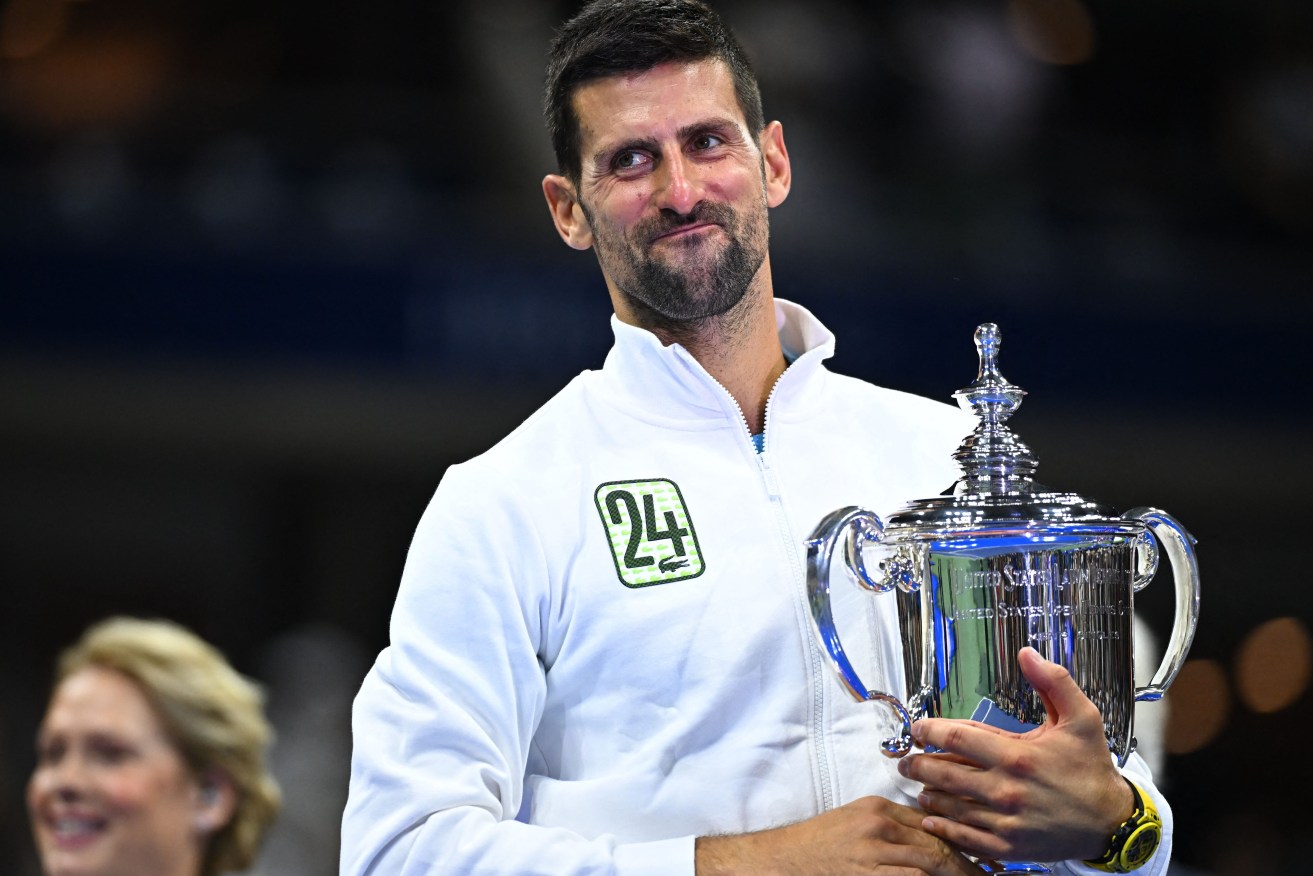 Novak Djokovic wins his 24th Grans Slam at the 2023 US Open at Billie Jean National Tennis Center in New York City, NY, USA, on September 10, 2023. Photo by Corinne Dubreuil/ABACAPRESS.COM.
