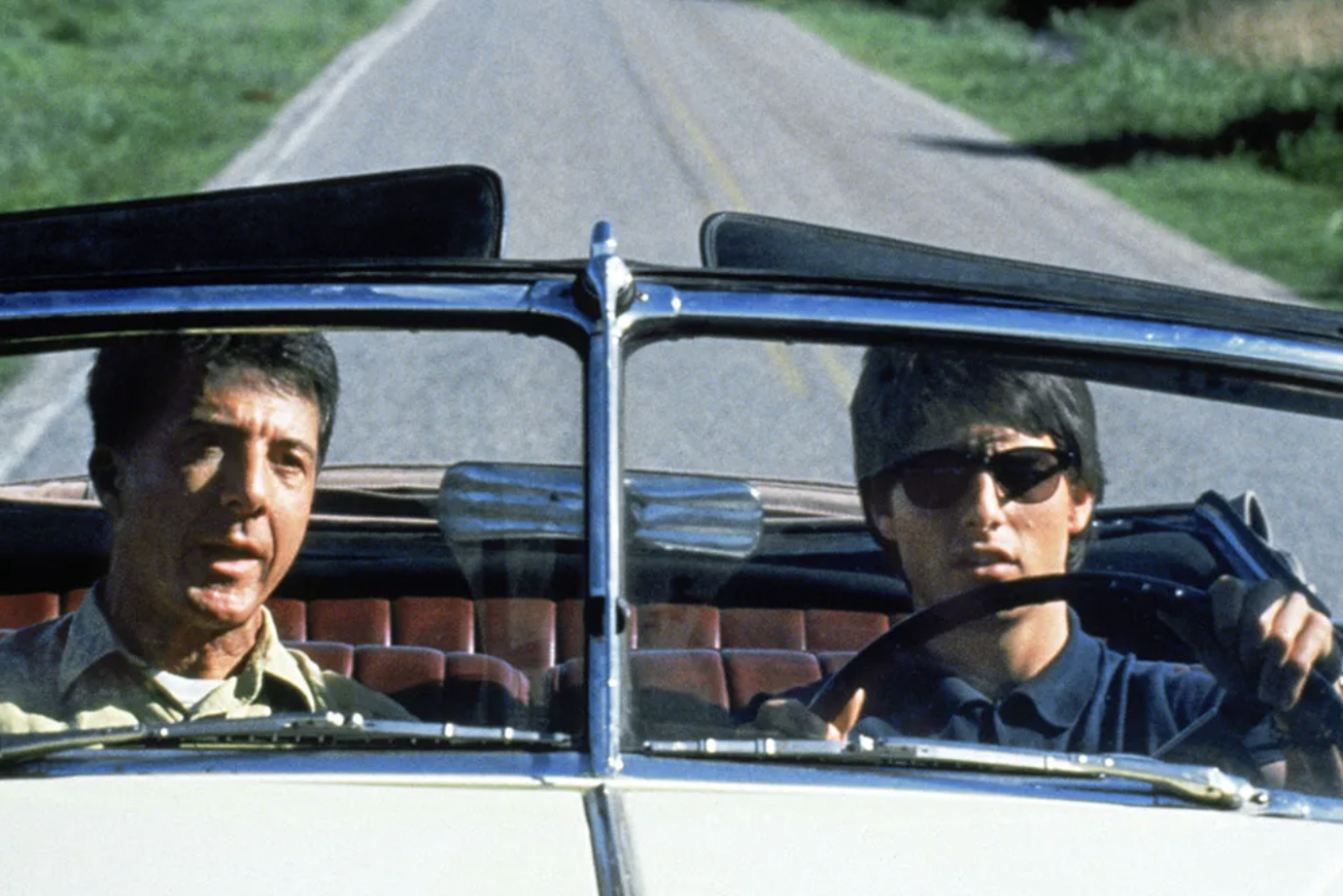 Dustin Hoffman and Tom Cruise in a 1949 Buick Roadmaster, in 1988's 'Rain Man.' UNITED ARTISTS/ COURTESY: EVERETT COLLECTION