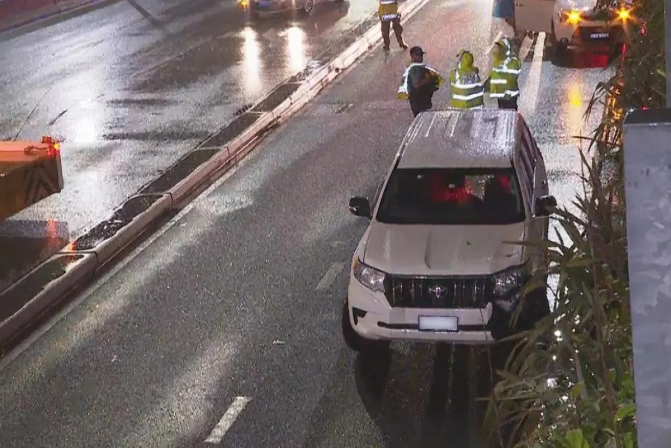 A Toyota 4WD originally stolen in Queensland has been involved in a muti-car crash in Sydney's north overnight. (Nine News)