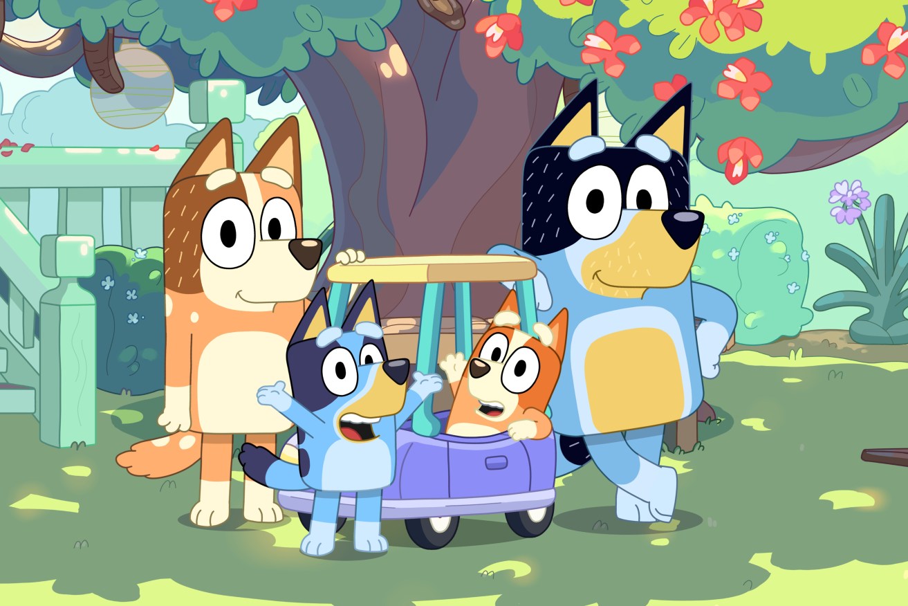 ABC TV children's program Bluey, which costs many families twice as much to watch the Queensland-made pooch. (AAP Image/Supplied by Australian Broadcasting Corporation) 