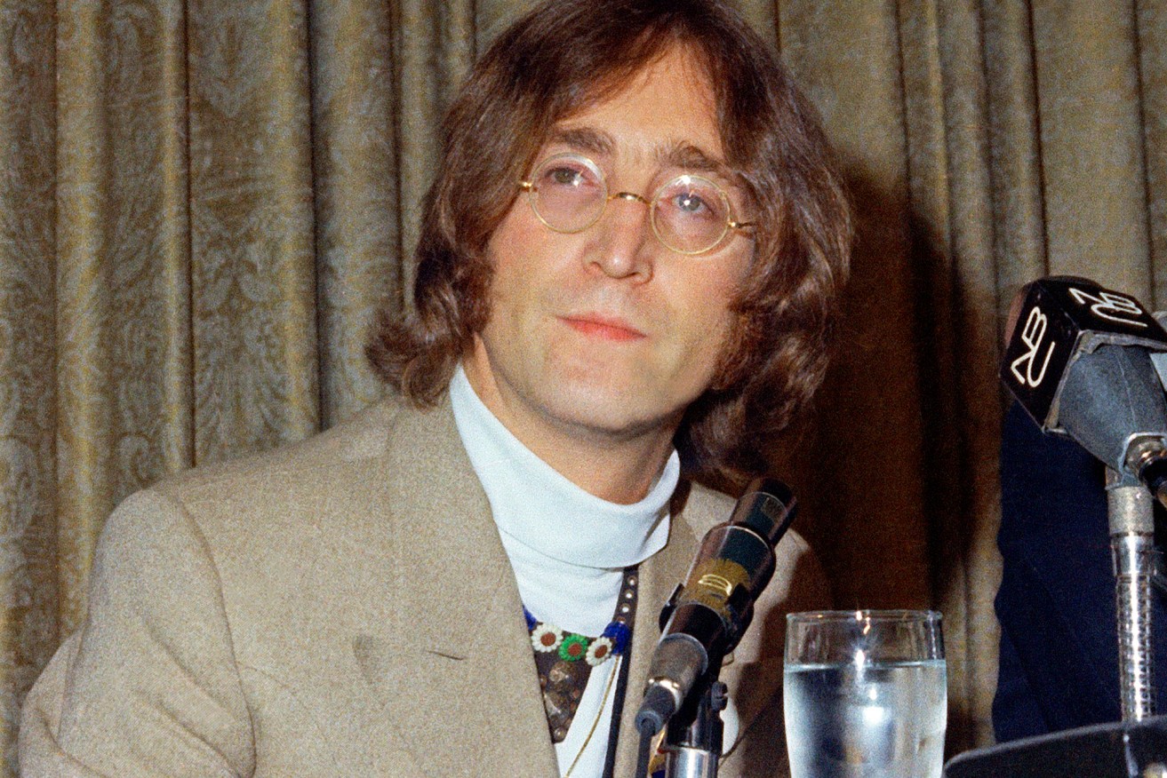 FILE - Singer John Lennon appears during a press conference at the Hotel Americana on May 13, 1968, in New York. Mark David Chapman, the man who shot and killed Lennon outside his Manhattan apartment building in 1980 has been denied parole for a 12th time, New York corrections officials said Monday, Sept. 12, 2022. (AP Photo, File)