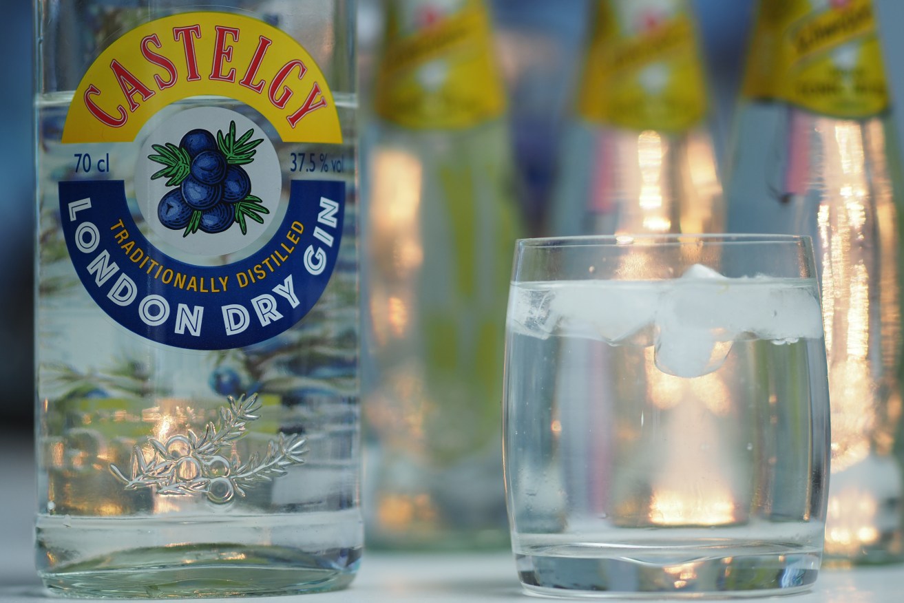 A bottle of Gastelgy Traditional Distilled London Dry Gin. (Photo by Igor Golovniov / SOPA Images/Sipa USA) * Strictly for editorial news purposes only ***