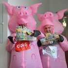 Your taxpayer dollars at work: MPs dress as pigs in Parly protest at supermarket profits