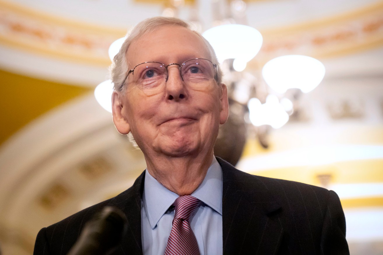 FILE - Senate Minority Leader Mitch McConnell  is the longest-serving Senate leader in history.  (AP Photo/Mark Schiefelbein, File)