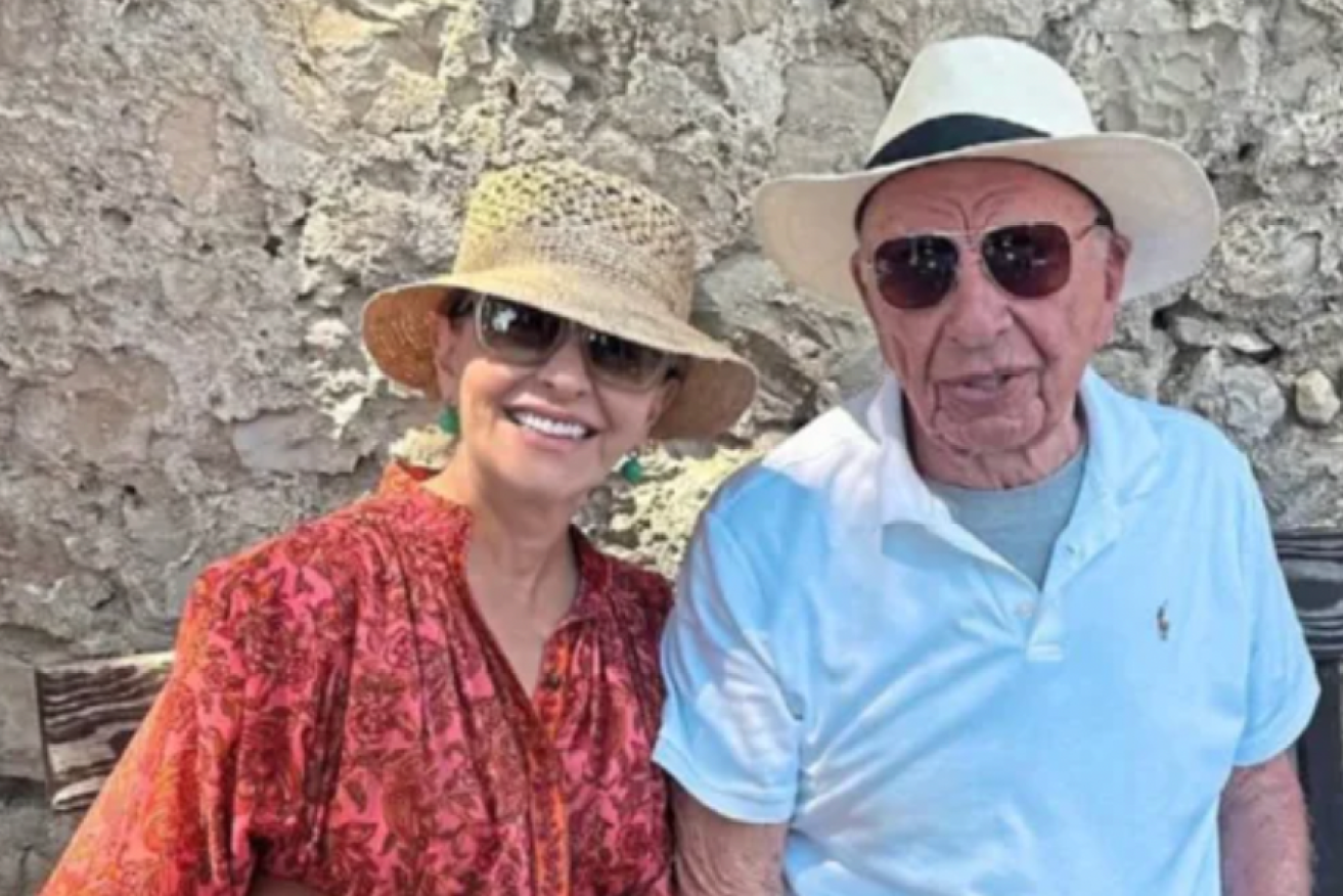 Rupert Murdoch, 92, and his 66-year-old sixth fiancee, Elena Zhukova. Image: Instagram
