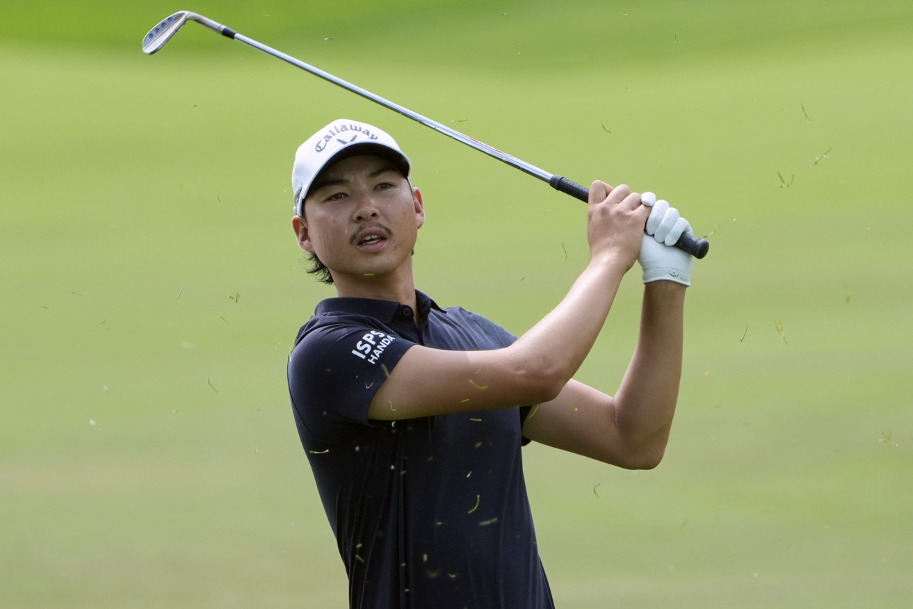 Min Woo Lee, of Australia, has committed to defending his Ausralian PGA title at Royal Queensland. (AP Photo/John Raoux)