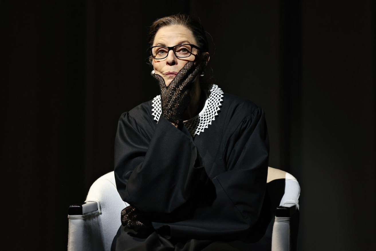 Heather Mitchell as Ruth Bader Ginsburg in the Sydney Theatre Company production RBG: Of Many, One, coming to QPAC in May. Photo: Prudence Upton