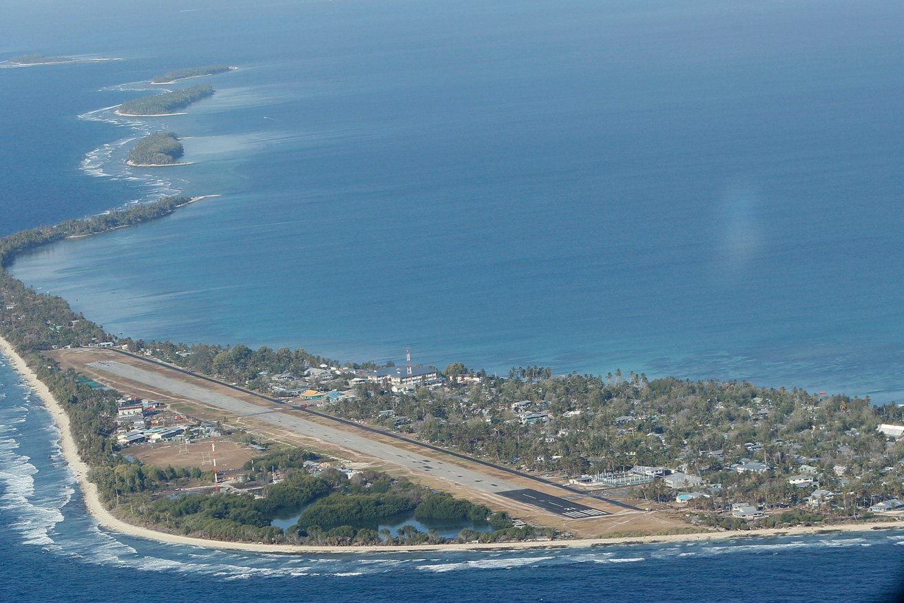 Australia has made a bi-partisan ledge of $110 million to go toward development in Tuvalu, the tiny Pacific nation which is threatening by rising sea levels. (AP Photo/Alastair Grant, File)