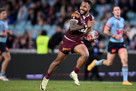 ‘Am I in trouble?” Maroons young star stunned by coach Billy’s sideline visit
